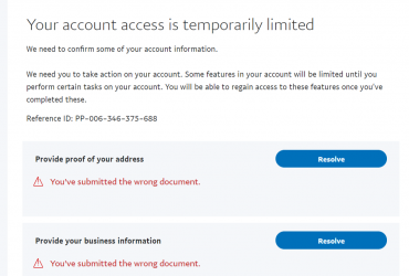 hoe repareer ik mijn PayPal-account is tijdelijk beperkt
