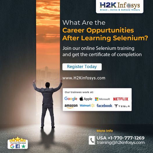 Avail the Excellent Selenium Training at H2kinfosys USA