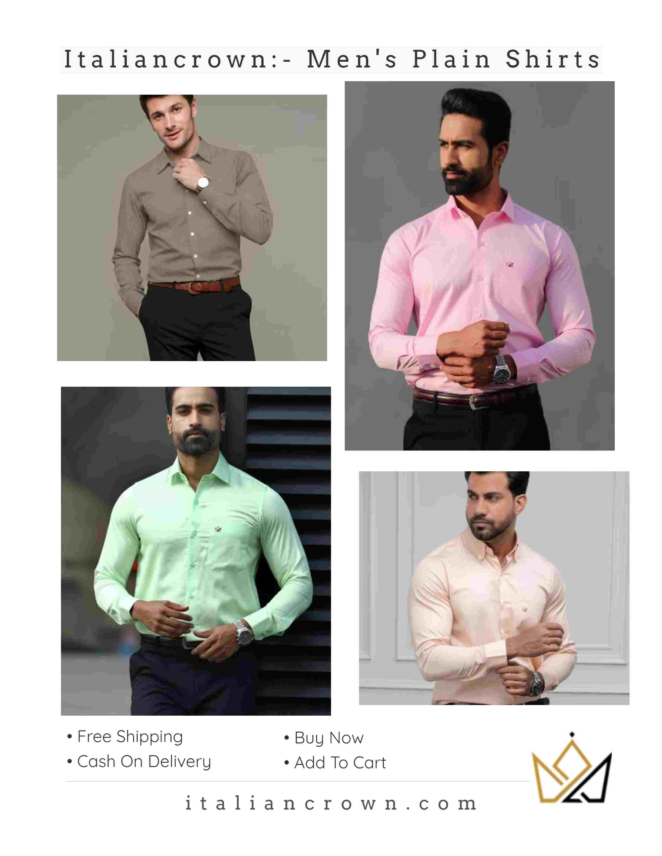 Buy Men's Plain Shirts Online at Low Prices – Italiancrown