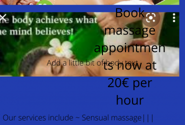Massage services palour in UK