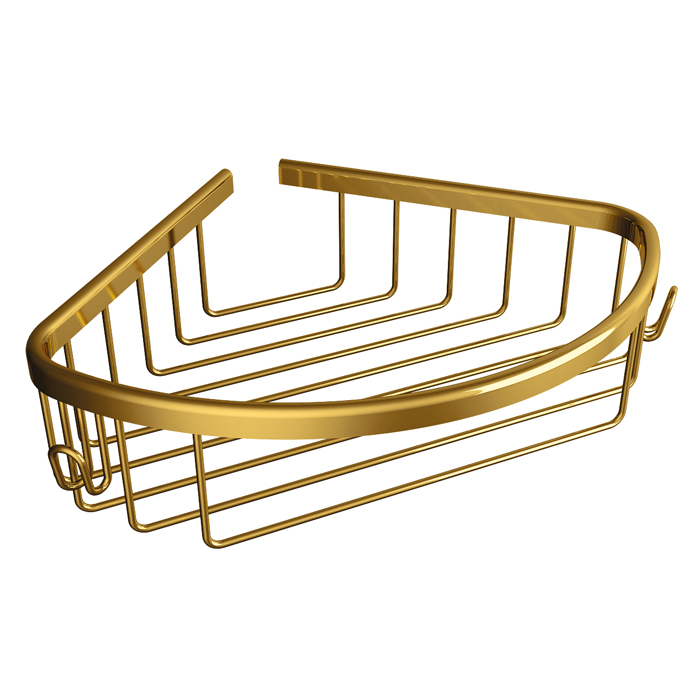 Colston Hublet Gold Corner Basket Wall Mounted