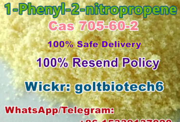 China Best Quality P2NP Phenyl-2-nitropropene 1-Phenyl-2-nitropropene Cas 705-60-2 Wickr: goltbiotech6