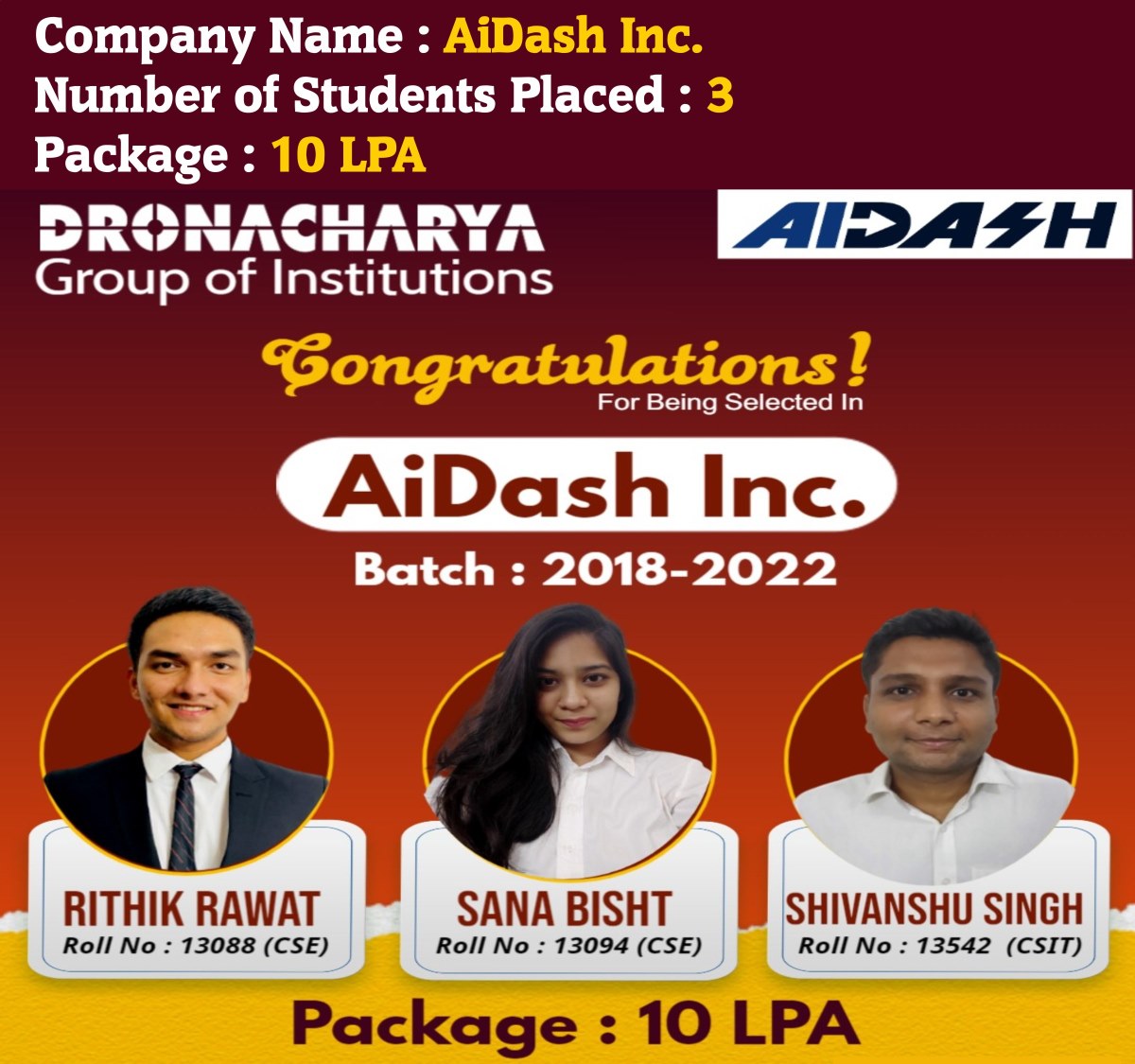 Placement at Dronacharya Group of institution