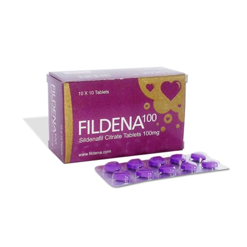 Buy Fildena 100 mg Purple Tablet online | 100% Free Shipping