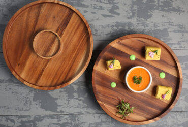 Wooden Chip & Dip Platters By Dinex Products
